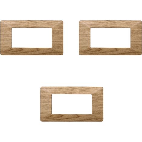 gloca Placche Plastica Compatibili Plana (3 Pezzi Legno scuro, 4 Posti) (1/4)