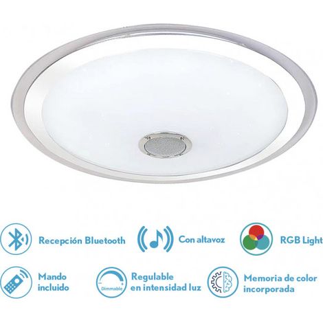deckenleuchte magallanes 72w 3 farben+rgb 10x53x53 cm bluethooth 5760lm.reg.intens.y c.remoto c/memoria (1/4)
