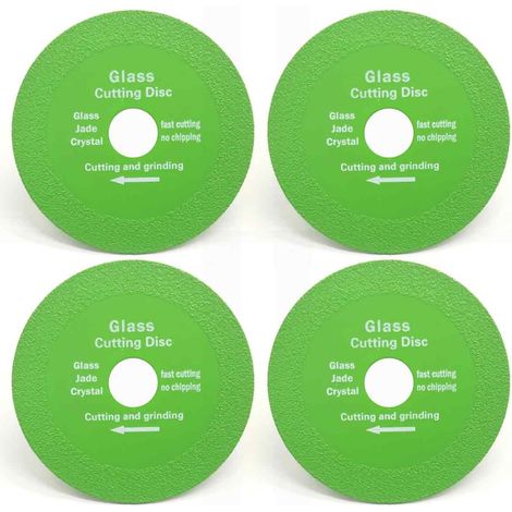 Lot de 4 disques de coupe pour verre 100 x 20 x 1 mm, disques abrasifs pour découpe précise du verre, outils de bricolage et rénovation (1/5)