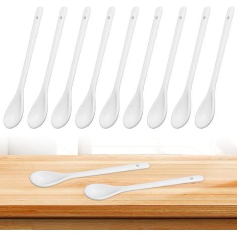 12-teiliges Porzellanlöffel-Set, 16,7 cm, Weiß, Retro (1/5)
