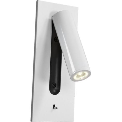 Applique Murale Encastree Pivotante LED, Lampe de Chevet Nordique, Rotation 350, Aluminium, Lumiere Neutre 4000K, Blanc (1/5)