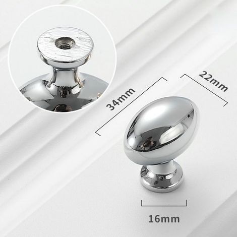 1x Schrankknöpfe, ovale Möbelknöpfe, Schubladenknöpfe, Küchenschrankgriffe, Luxus-Möbelgriffe, Schrankgriffe aus Zinklegierung (1/5)