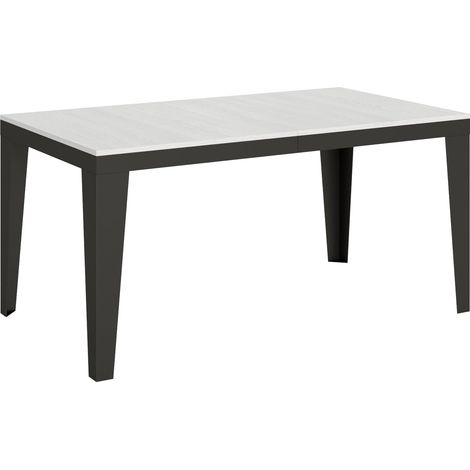 Tavolo Allungabile 160-264x90x80 cm Flame Evolution Bianco Frassino (1/4)