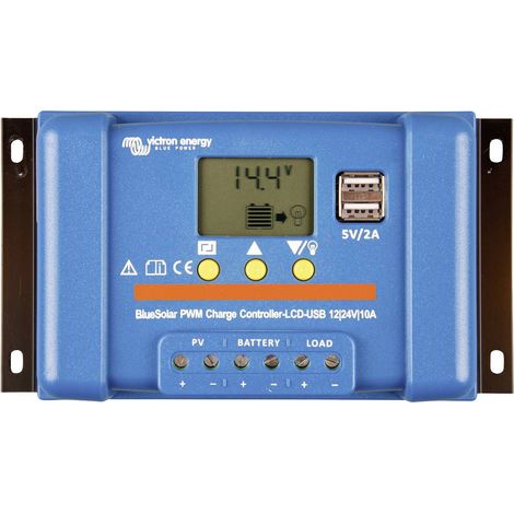 Victron Energy Blue-Solar PWM-LCD&USB Regolatore di carica PWM 12 V, 24 V 10 A