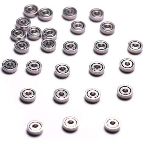 Atoplee 100pcs miniatura 681ZZ 1x3x1mm metallo scudo cuscinetti a sfera ruota rullo giocattolo modello (1/4)