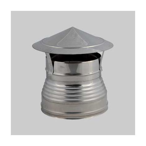 CAPPELLO CINESE DOPPIA PARETE DIAMETRO ESTERNO FEMMINA - Int. Ø 200 - Est. Ø 250