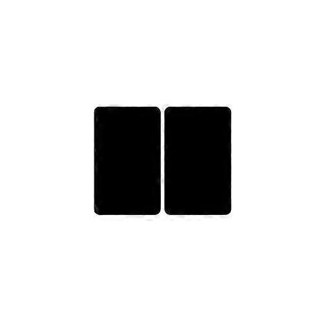 Protection pour plaque de cuisson, lot de 2 couvercles en verre trempé, 30 x 52 cm, noir (1/5)