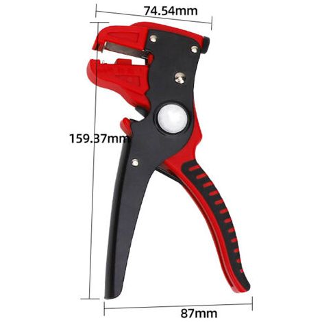 Pelacables automático, tipo pico de pato, rojo y negro. (1/2)