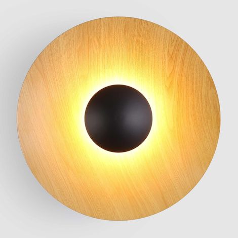 Barcelona Led – Applique murale LED 18W blanc chaud (2700K) – Aluminium noir – Éclairage indirect pour intérieur – Dimensions ⌀ 600 x 155mm (1/5)
