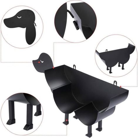 Porte papier toilette métal forme chien pour salle bain (1/5)