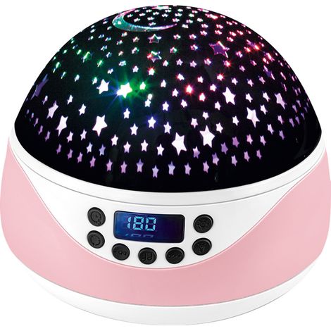 Veilleuse à projection de ciel étoilé rose avec minuterie (1/5)