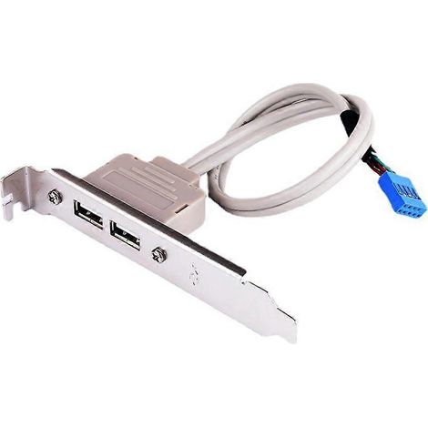Support USB 2.0 9 Broches à 2 Ports Femelle pour Carte Mère Panneau Arrière (1/5)
