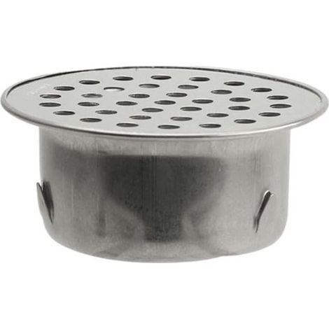 Tubo di scarico per tetto in acciaio inox - tubo di scarico per pavimento - anti-intasamento - design cavo per il drenaggio - diametro del tubo 60 mm - argento (1/5)