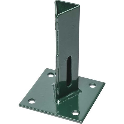 1 - Support Poteau - Accessoire Clôture - Fixation Sans Perçage Pour Sol Dur - Usage Extérieur - Vert - 25x15cm (1/5)