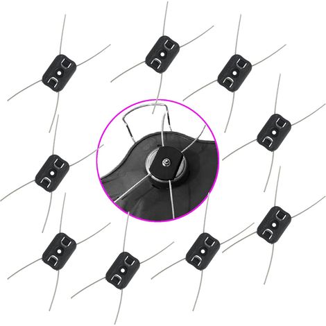Confezione da 10 testine di ricambio in filo d'acciaio per decespugliatori elettrici a batteria (foro da 5,5 mm) (1/5)