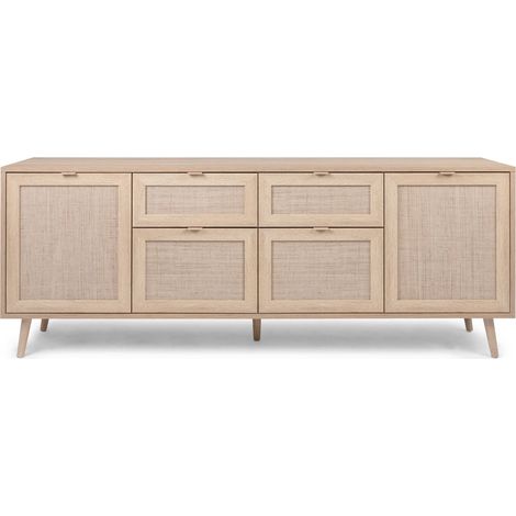 Madia 180 x 71 h cm rovere chiaro - Agrigento