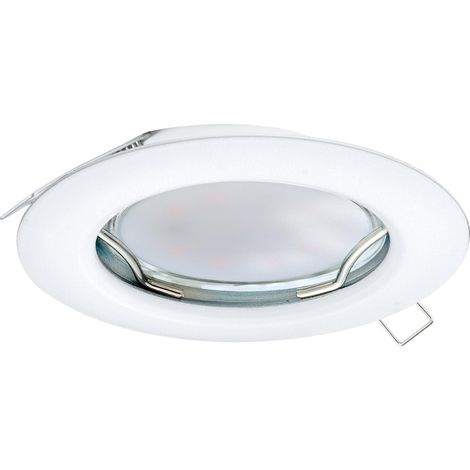 Spot encastrable, projecteur en acier blanc, luminaire encastré (1/5)