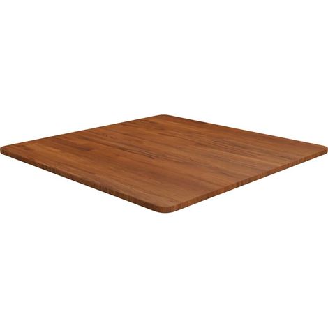 Dessus de table-Plateau de table de remplacement carré Marron foncé70x70x1,5cm Bois chêne traité (1/4)