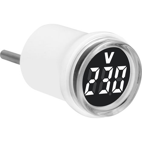 Voltmètre AC domestique à affichage numérique, type fiche ronde européenne, avec voyant indicateur, mesure précise,blanc (1/5)