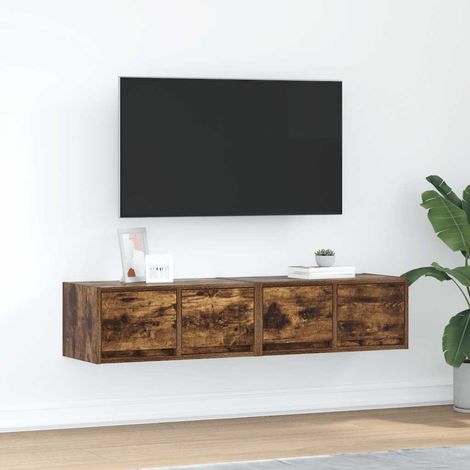 TV-Schränke 2 Stk. Räuchereiche 60x31x25,5 cm Holzwerkstoff