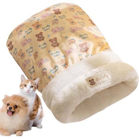 Sac de couchage pour animal de compagnie lit pour chat Chaud et épais (1/5)