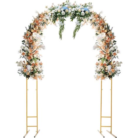 Arco di nozze in metallo, 2,2 m, cornice per cerimonia di matrimonio, festa di compleanno, baby shower, doccia, anniversario, decorazione (oro) (1/5)