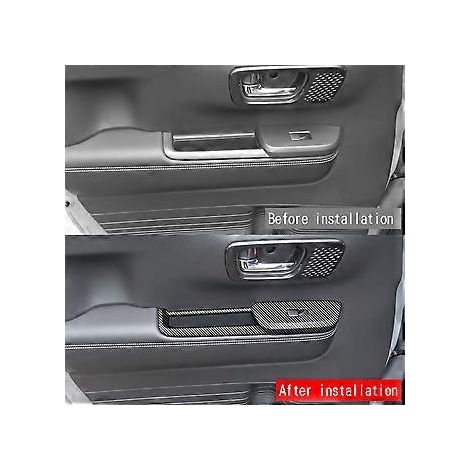 Fensterheberschalter-Abdeckung Türarmlehnen-Abdeckung für N-BOX 2024 RHD (Kohlefaser)