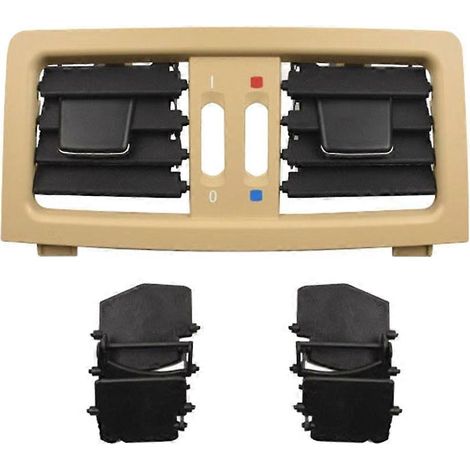 Grille de ventilation arrière pour climatisation, garniture de conduit d'aération pour BMW Série 5 E60/E61, beige (1/5)