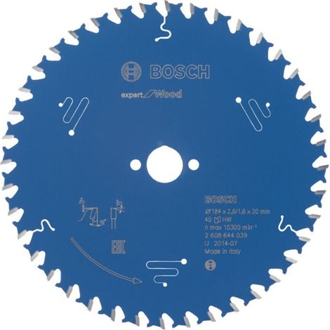 Bosch Kreissägeblatt Expert for Wood 184 x 20 x 2,6 mm, 40
