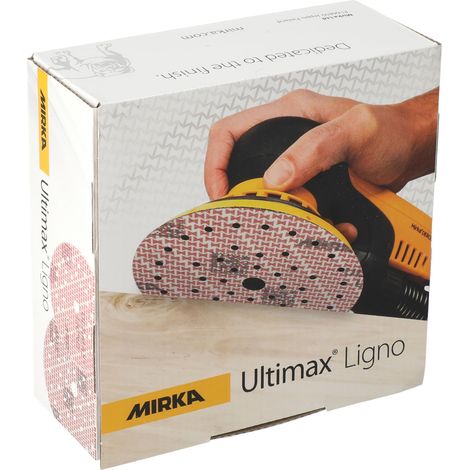 Disques abrasifs auto-agrippants ULTIMAX LIGNO diamètre 150 mm grain 180. boite de 100 - MIRKA FRANCE