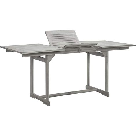 Garten-Esstisch (120-170)x80x75 cm Massivholz Akazie