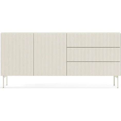 ZORA - Buffet 177 cm pieds en métal - Blanc