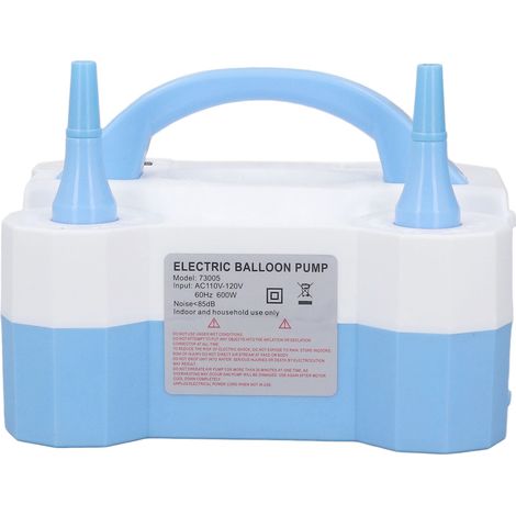 Pompe à ballons électrique portable à double buse, gonfleur rapide pour décorations de fête, bleu, prise UE 220-240 V (1/5)