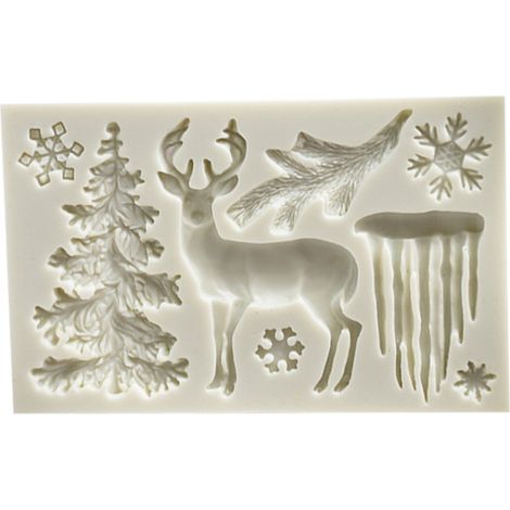 Moule en silicone de Noël pour gâteau fondant chocolat DIY décoratif multiple – Moule pâtisserie (24) (1/3)