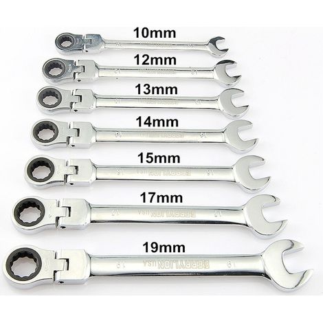 TrAdE Shop Traesio - Serie Set Kit 7 Chiavi Snodo A Cricchetto Flessibili In Valigetta Trasporto - (1/5)
