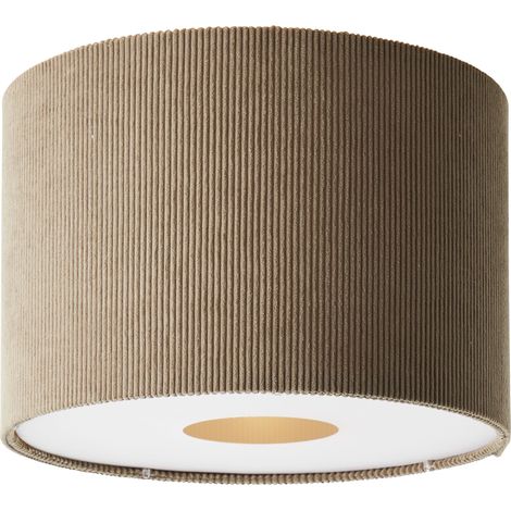 Plafonnier brillant Tony, plafonnier en cordon, 35 cm, E27, textile/métal, gris (1/5)
