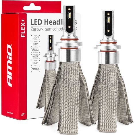 Bombillas LED para coche serie Flex+ HB3 9005/HIR1 9011/H10 12V 24V 6000K Canbus amio-03664 (1/5)