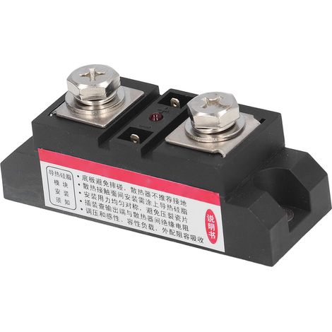 Relais statique industriel 200 A, entrée 4 à 32 V CC, sortie 30 à 450 V CA, tension de tenue d'isolation 2 500 V. (1/5)