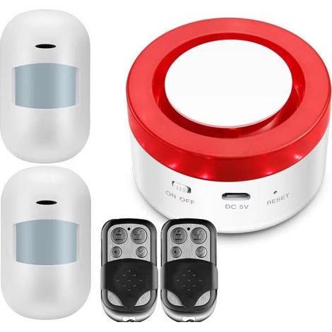 Tür- und Fensteralarm, 2 Fernbedienungen, 120-dB-Sirene, einstellbare Lautstärke, magnetischer Sicherheitssensor, kabellose Alarmanlage für Zuhause, Geschäft und Kinder (1/4)