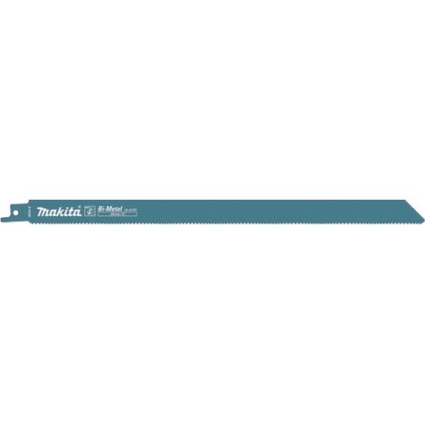 Makita Lama per sega B-43228, utensile professionale per il taglio di legno e metallo, design ottimizzato, tecnologia bimetallica, ampia compatibilità, confezione da 5 pezzi lama, colore metallizzato.