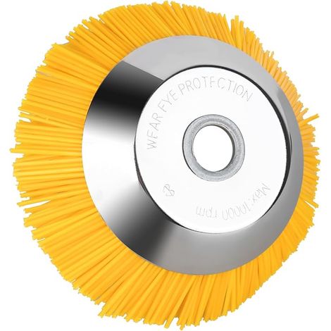 XTDMJ Brosse en nylon, 200 mm x 25,4 mm, tête de brosse à mauvaises herbes, brosse anti-mauvaises herbes pour enlever la rouille et la mousse, brosse de tondeuse à gazon en nylon (1/5)