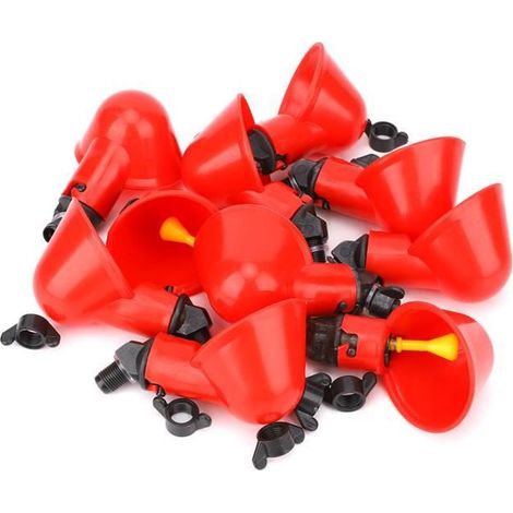 Fdit distributeur à boire pour poulet 10pcs en plastique automatique de la volaille oiseau distributeur d'eau potable outil de (1/4)