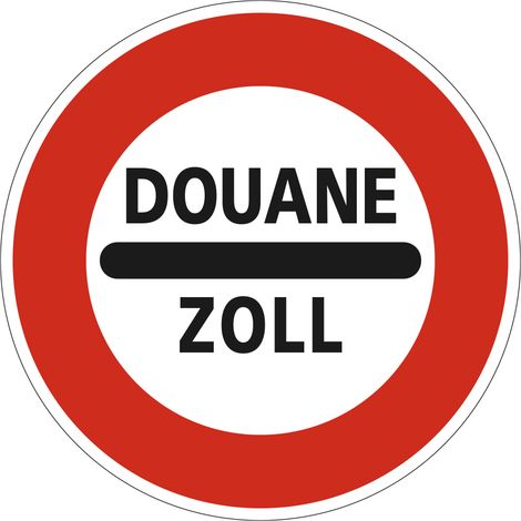 Panneau Arrêt au Poste de Douane B4 – Interdiction Arrêt Obligatoire Douane – 650 mm – Signalisation Ronde Sécurité Routière – Modèle Bretagne – Aluminium Rétro-réfléchissant NF (1/3)
