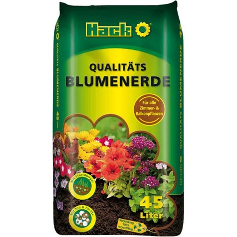 HACK Qualitäts Blumenerde 45 l Hochmoortorf Universell