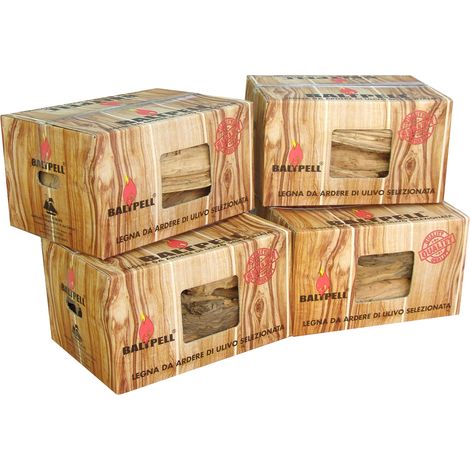BALTPELL Legna da Ardere di Ulivo 10Kg-4 cartoni-40kg circa