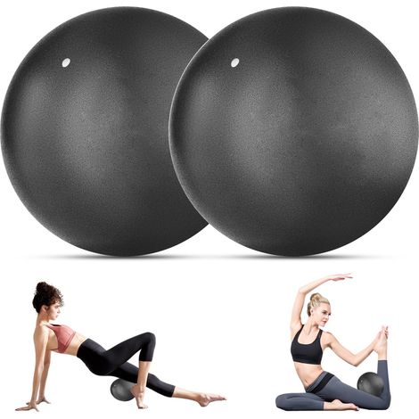 Lot de 2 Mini Balles d'exercice pour Pilates - 22-25 cm, Pilates Balls, Mini Yoga Exercise Balls, Core Workout and Physical Therapy, Improve Balance (1/5)