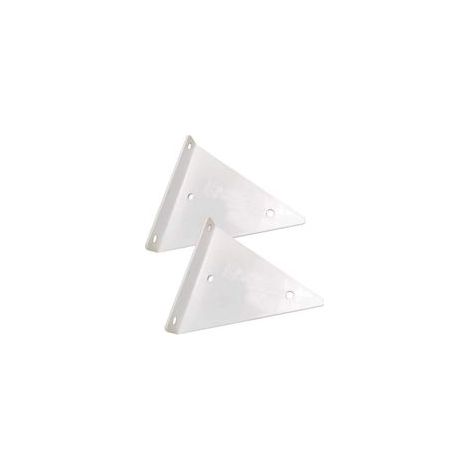 Support D'étagère en Triangle en Métal Flottant,Equerre Etagere Mural Aveugles Dissimulés,Chambre à Coucher Salon Salle de Bain Bricolage Décoration Support,2 Pièces (8x10cm/3.1x3.9in,white) (1/4)