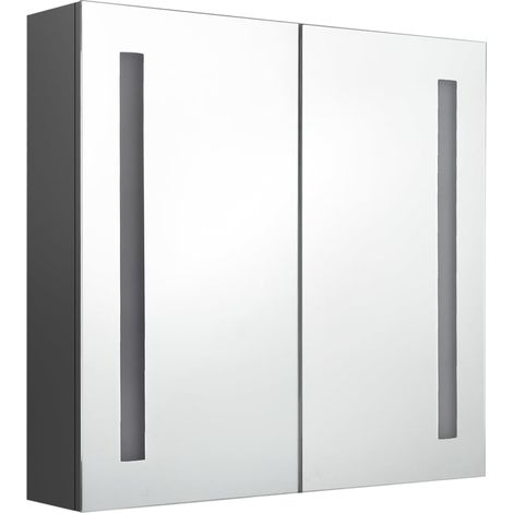 Mueble de baño con espejo LED 62 x 14 x 60 cm gris 020006598 (1/5)