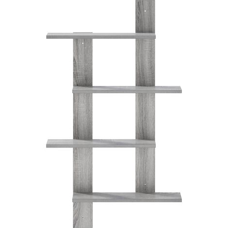 vidaXL Estante de pared Sonoma gris 61 x 13,5 x 105 cm (1/2)