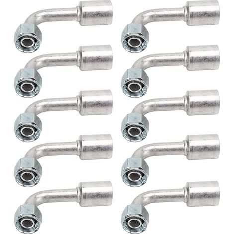 Connecteur AC en aluminium pour voiture, courbure à 90 degrés, Durable, universel, adapté à les véhicules, camions, ingénierie, rénovation AC, 10 pièces (1/5)